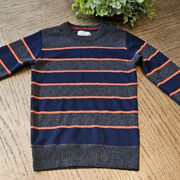 Striped Crew Neck Sweater Boys Size 7 - Picture 1 of 9